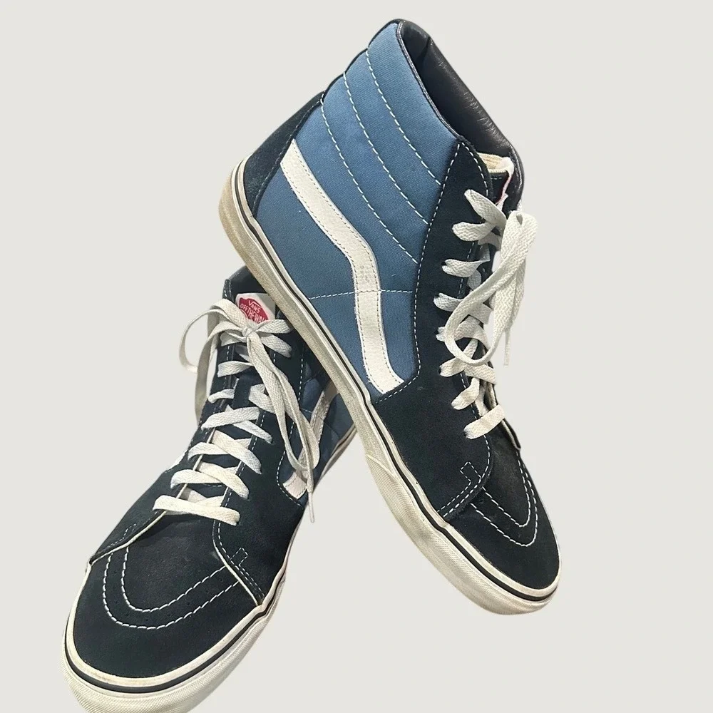 Vans Sk8-Hi Navy Blue High Top Skate Shoes Mens 11 Sneakers VN000D5INVY